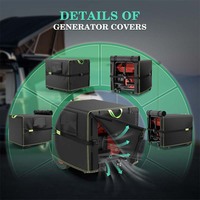 Housse de protection portable résistante aux intempéries pour la plupart des générateurs, avec fermeture éclair, ajustement universel, poignées réfléchissantes, en polyester, pour l'extérieur