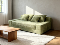 Ensemble de canapés en forme de L en mousse moderne, noble, vert, en PU, avec revêtement en velours côtelé durable, pour hôtels et salons