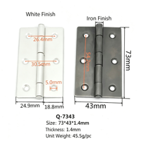 Charnière plate en fer de 73 mm (3 pouces) pour lit pliant, porte en bois, charnière de meuble soudable pour armoire