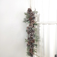 Guirlande de noël décoration guirlande fleurs norfolk pin guirlande artificielle pour porte d'entrée extérieur décor à la maison guirlande de table