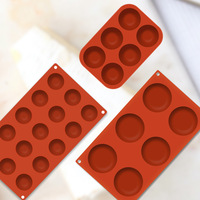 Silicone Semi Sphere Mold for Hot Cocoa Bombs - 6/8/15 Cavities Half Ball Chocolate Mold - Round <strong>Dome</strong> Baking Pan for Cake