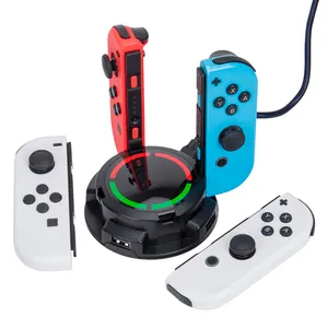 Estación de soporte de cargador para Switch Joy Con 4, accesorios OLED, 5V/1.5A, NS