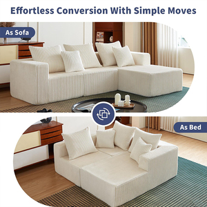 Modular L-shape Compressed Set Modern Soft Fabric Vacuum Portable Living Room Compression L-shaped <b>Foam</b> - Product Image 1