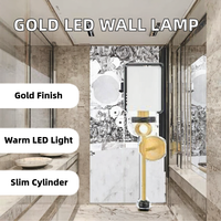 Appliques murales LED modernes de luxe en fer chromé doré avec lumière blanc chaud 2700K pour salle de bain, villa, hôtel