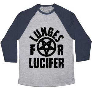 Lunges for Lucifer Unisex Tri-Blend <b>Baseball</b> <b>Tee</b> - Product Image 2