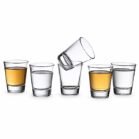 Verre à shot transparent à fond épais de 50 ml, avec logo personnalisé, petit verre pour bar, whisky, tequila
