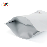 Impression de logo personnalisé 12oz Doypack feuille d'aluminium blanche laminée pochette support réutilisable à fermeture éclair sacs d'emballage en plastique pour grains de café