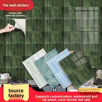 Autocollant mural de cuisine transfrontalier le plus vendu, en PVC auto-adhésif, motif géométrique, imperméable et résistant à l'huile