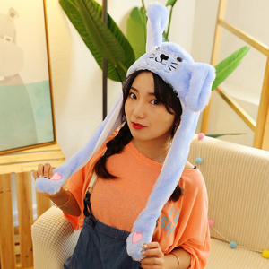 Chien <span class=keywords><strong>chat</strong></span> lapin chapeau brillant en peluche oreille mobile sautant chapeau <span class=keywords><strong>oreilles</strong></span> surgissant en appuyant sur <span class=keywords><strong>les</strong></span> pattes mignon Animal Cosplay chapeaux casquettes - Product Image 3