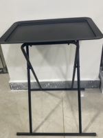 Petite table d'appoint moderne et portable pliante Table basse en fer personnalisée avec plateau en plastique pour meubles de salon