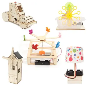 사용자 정의 로고 낮은 Moq 교육 DIY 키트 나무 과학 나무 퍼즐 모델 건물 학교 프로젝트 선물 소녀 소년 줄기 DIY 장난감