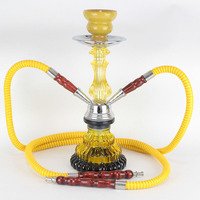 Chicha arabe en verre à tube simple ou double avec miroir, kit complet