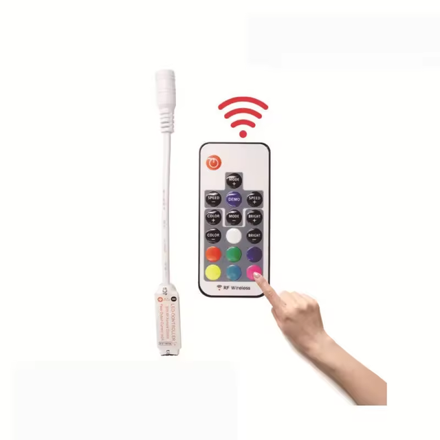 12V RGB Light Strip Controller Kit Wireless RF Control 433MHz 17 Buttons LED or RGB Control