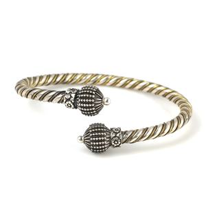 Brazalete de Plata de Ley 925 con Detalles de Bolas |   Pulsera Turca Hecha a Mano de Birmania - Product Image 3