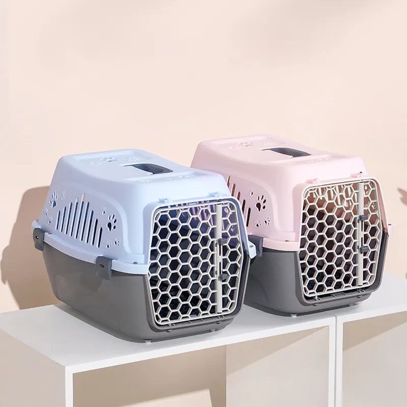 Portable Cat Kennel Pet Carrier and Crate Outdoor and Indoor Dog Cage Pet Cages & Houses for Air Flight Travel cat carrier