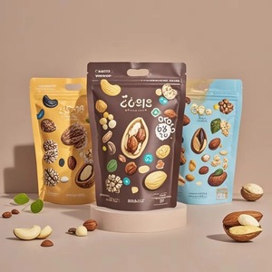 Sachet Doypack imprimé personnalisé à 8 soudures latérales avec fermeture zip pour aliments secs, aliments pour animaux, poudre de protéines de lactosérum et Moringa - Product Image 1