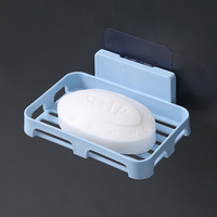 Grand porte-savon étanche sans perçage avec étagère d'égouttage et support mural à ventouse pour le nettoyage de la maison et la décoration de la salle de bain
