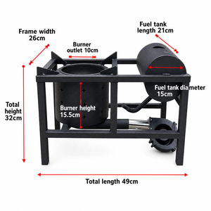 Réchaud de camping portable en acier titane avec souffleur d'air et panneau solaire, brûleur à huile usagée <span class=keywords><strong>pour</strong></span> cuisson, chauffage et dégivrage en extérieur - Product Image 5
