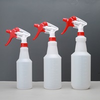 MAYSURE 300ml 500ml Bouteille pulvérisateur vide en plastique PET blanc personnalisable 16 oz à brume fine rechargeable pour nettoyage automobile avec gâchette