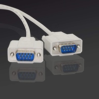 Cable Divisor en Y DB9 de 30 cm, DB9 de 9 Pines, 1 Hembra a 2 Machos, Adaptador Divisor Serial RS232, Cable Recto