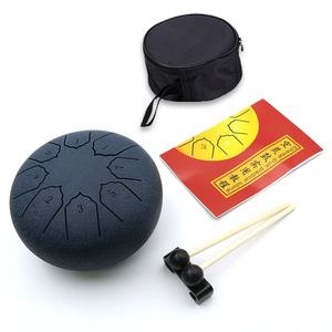 Tambour à langue en acier de haute qualité de 6 pouces à 8 tons, mini instrument de percussion pour débutant, tambour de méditation sans souci - Product Image 3