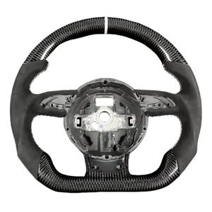 Volant en fibre de carbone Alcantara pour <span class=keywords><strong>Audi</strong></span> RS A3 A4 A5 A6 Q5 Q7 A7 <span class=keywords><strong>Q2</strong></span> Q3 S4 S5 S7 8V B8 C7 2007-2021 Volant de voiture - Product Image 4