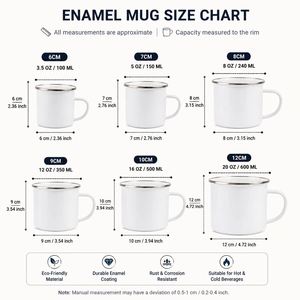 Custom Printing logo Dishwasher Microwave Safe Outdoor Travel Enamel Camping <b>Mug</b> Wholesale Beverages Coffee Cup Enamel <b>Mug</b> - Product Image 3