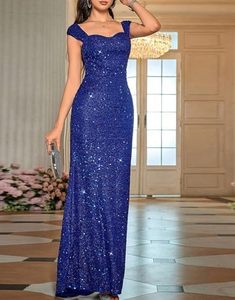 Élégant antistatique des années <span class=keywords><strong>1920</strong></span> Gatsby inspiré A-ligne Maxi robe de soirée femmes paillettes parole longueur robe de soirée Cocktail naturel - Product Image 3