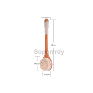 Cepillo de ducha de mango largo con logotipo personalizado, cepillo exfoliante con cerdas naturales, masajeador, cepillo para celulitis, para limpieza de la piel - Product Image 2