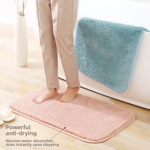 Tapis <span class=keywords><strong>de</strong></span> sol épais à poils longs antidérapant et absorbant l'eau pour cuisine et salle <span class=keywords><strong>de</strong></span> bain, style nordique, couleur unie, lavable en machine - Product Image 4