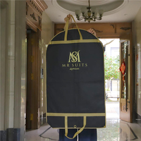 Sacs de transport pour vêtements en non-tissé avec logo personnalisé, anti-poussière, pliables, à suspendre, pour voyage