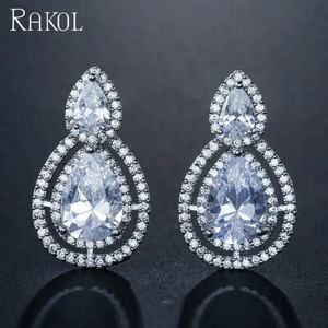 ต่างหูเงินผู้หญิงสุดหรูทำจากเพทายเม็ด EP043 - Product Image 2