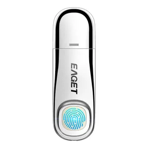 EAGET kordon Metal Pendrive toplu ucuz 128 GB OTG 3.0 USB Flash sürücü parmak izi
