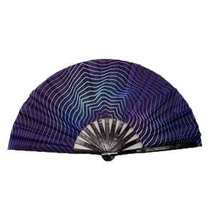 พัดไม้ไผ่พับได้ขนาดใหญ่ 13 นิ้ว แบบกำหนดเอง สำหรับงานเรฟและการเต้น - Product Image 3