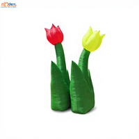 Modèles géants de fleurs de tulipes gonflables pour la décoration de scène de mariage et de fête