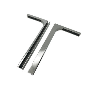 Stainless Steel Bathroom Glass Door L-Shaped Pull Rod Reinforcement <b>Bracket</b> 304/316 Minimalist Design Window Support - Product Image 1