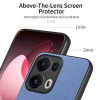 Étui de téléphone en cuir Texture sergé à rayures pour OPPO Find X8 A3X 4G A20 Reno 13 Realme 13 Pro Plus 5G TPU cadre PC housse antichoc