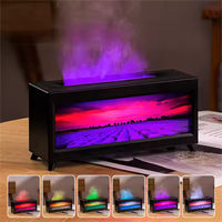 Prix de Gros Humidificateur d'Air de Bureau Rectangulaire Effet Flamme 3D Cheminée Diffuseur d'Arômes avec Télécommande pour Maison et Bureau