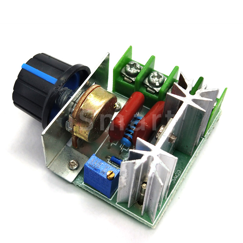 Регулятор напряжения, диммирующий потенциометр, контроллер скорости двигателя, электронный модуль регулятора напряжения с термостатом, переменный ток 220 В, 2000 Вт, КТУ