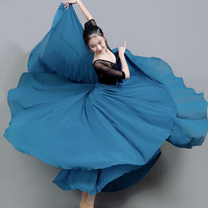 レディース 720度 シフォン スカート バレエ ジプシー ダンサー 練習着 アソート ロング ダンス スカート ウィメンズ ステージ パフォーマンス ドレス - Product Image 3