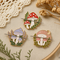 Fabricant Grossiste d'Ensembles Aimantés à Aiguilles Personnalisés en Émail, avec Logo Personnalisé en Émail en Forme de Champignon, Créez Votre Propre Aimant à Aiguilles