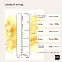 Armoire de rangement compacte en acier à 5 portes, moderne, écologique et peu encombrante, pour petit bureau, maison, salle de sport, hôpital, atelier, personnalisable OEM