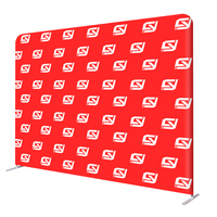 10ft Logo Personnalisé Imprimé Publicité Stretch Pop up Mur Salon Affichage Bannière Stands Tension Tissu Décors