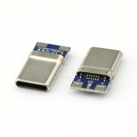 Conector USB Tipo-C Macho de 16 Pines, Cables Electrónicos, Conector de Enchufe USB-C
