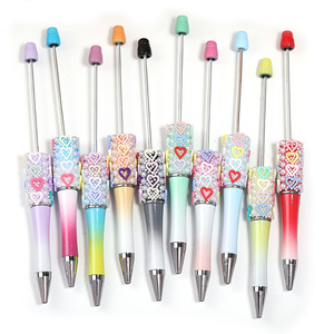 New Arrival Love Shape Pearl Beaded <b>Pen</b> Heavy Industry Pearl Diamond Ballpoint <b>Pen</b> High Profile Luxury Manual Burst <b>Pen</b> - Product Image 1