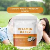 Gélules de Vitamine D3 K2 HDK OEM ODM pour l'Absorption du Calcium Osseux, le Soutien Cardiaque et Immunitaire, Supplément en Marque Blanche, Vente en Gros