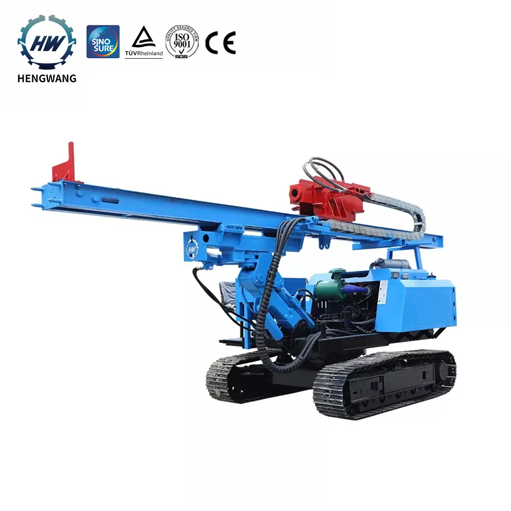 China supply hydraulic auger drilling rig / pile driving machine / screw pile driver
