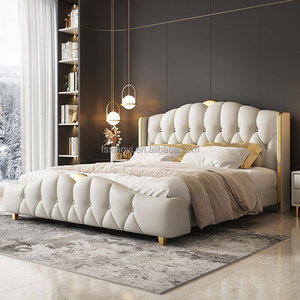 مجموعة من جلد تشيسترفيلد على الطراز الأوروبي بتصميم عصري ناعم لتخزين أثاث غرف النوم الكلاسيكية - Product Image 4