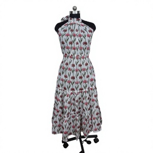 Nouveautés Tendances Mode Robe en jean pour femme, longueur genou, à volants superposés, pour soirée, design moderne et naturel, été - Product Image 1