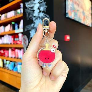 Lindo plástico acrílico llavero <span class=keywords><strong>Mesa</strong></span> <span class=keywords><strong>tenis</strong></span> baloncesto fútbol colgante regalo conjunto para entusiastas <span class=keywords><strong>de</strong></span> los deportes - Product Image 4